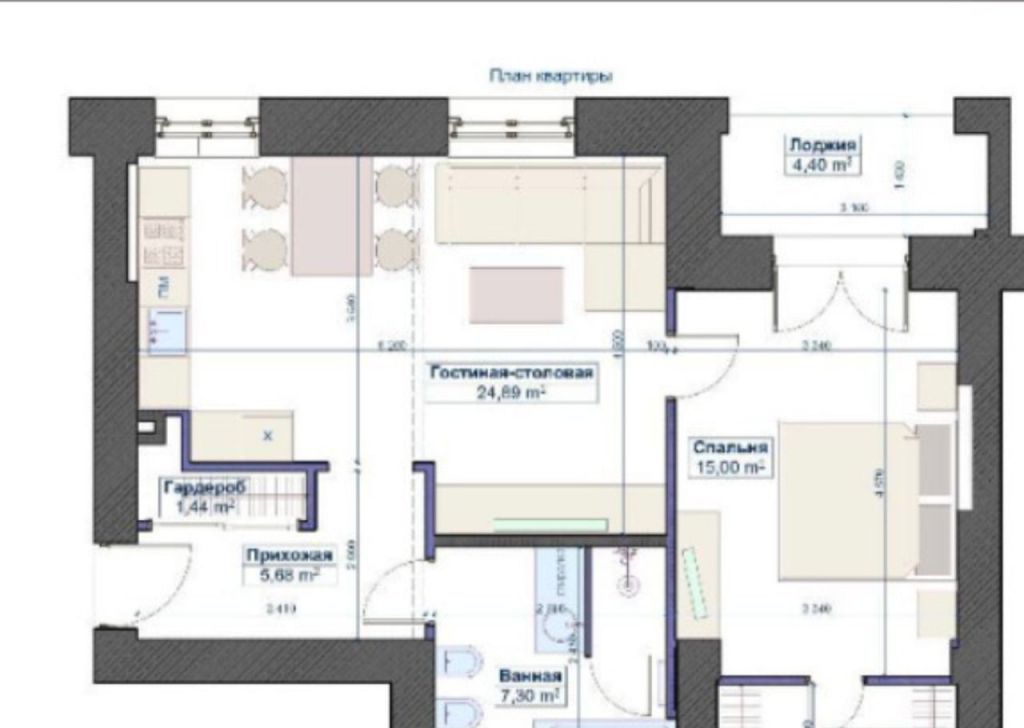 планировка квартиры в высотке