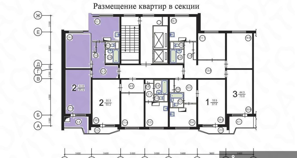 П 44 планировка 2 х комнатная