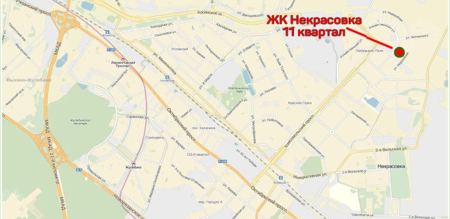 Некрасовка по кварталам карта