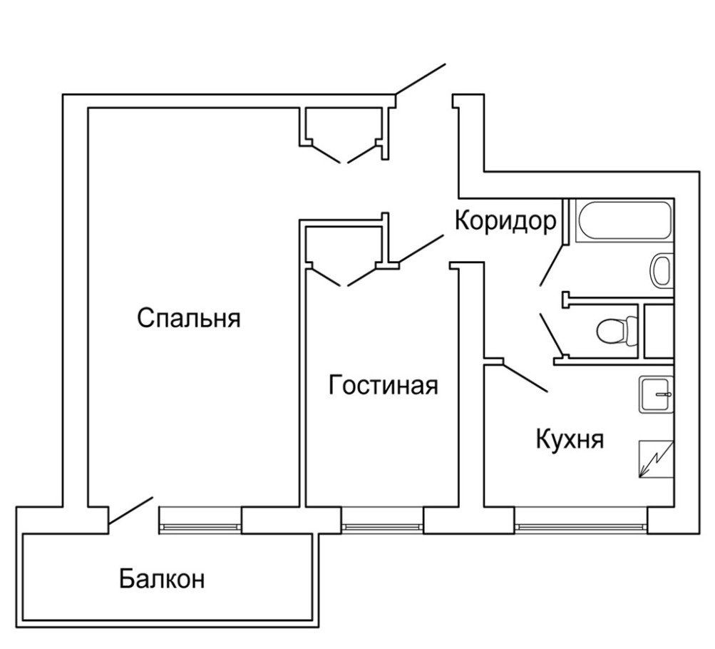И-209а перепланировка двухкомнатной квартиры