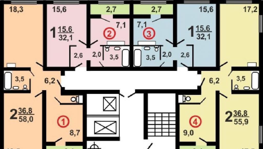 Купить однокомнатную квартиру 39.6м² ул. Маресьева, 7к4, Москва, ЮВАО, р-н Некра