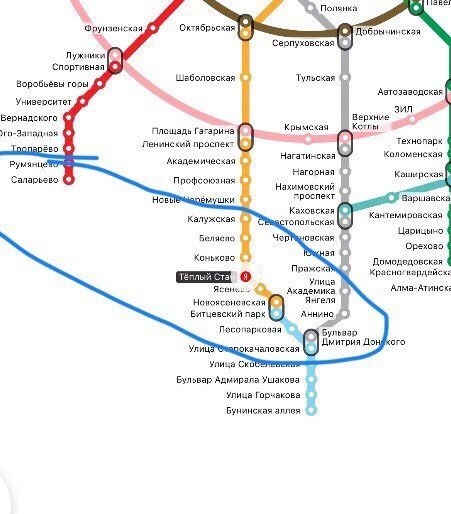 Карта метро москвы аннино на карте