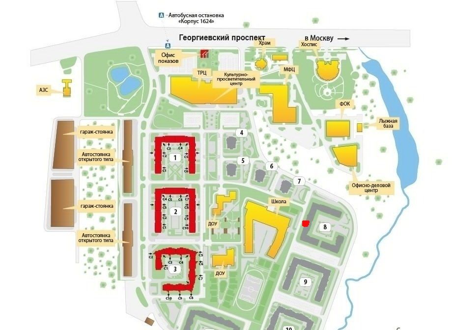 Зеленоград георгиевский проспект карта
