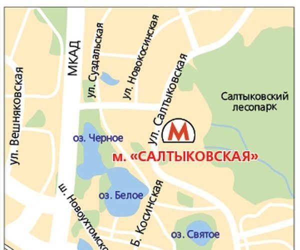 Карта станция салтыковская